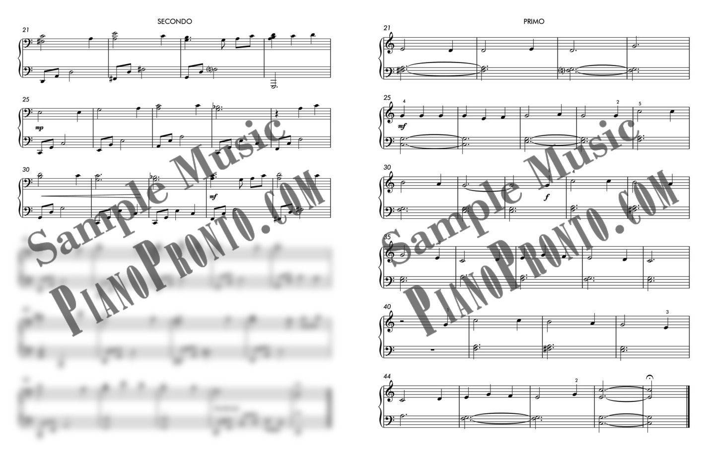 Over the River and through the Woods Duet (from "Christmas for Two") | Sheet Music | Piano ...
