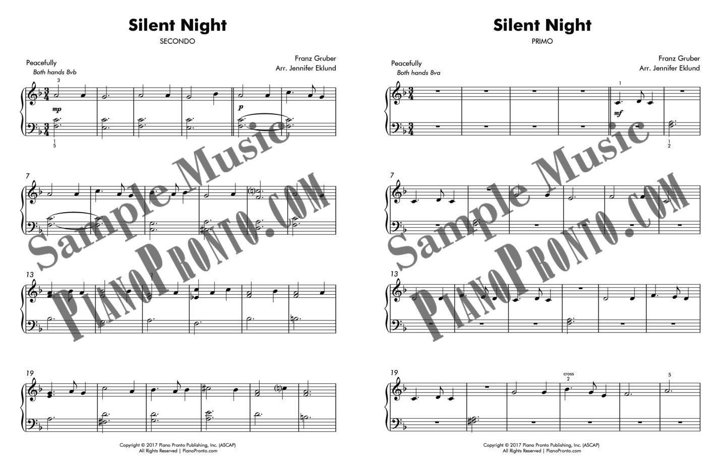 Silent Night Piano Sheet Music For Beginners / SILENT NIGHT Piano Sheet music - Guitar chords | Easy Sheet Music : Download free silent night sheet music now!